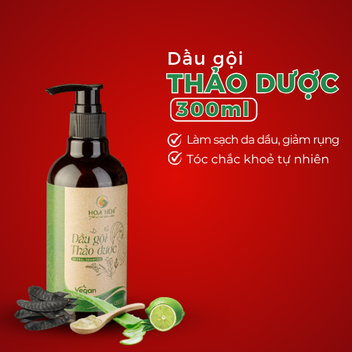 HOA NÉN - Dầu gội thảo dược (300ml Vegan)