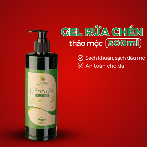 HOA NÉN - Gel rửa chén thảo mộc (500ml Vegan)
